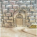 מגן הוקרה ירושלים תחנת רוח מגדל דוד מוטבעת בציפוי כסף ובסיס מעץ זית