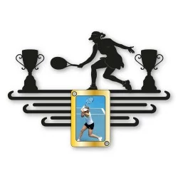מתלה מדליות לטניס נשים עם תמונה